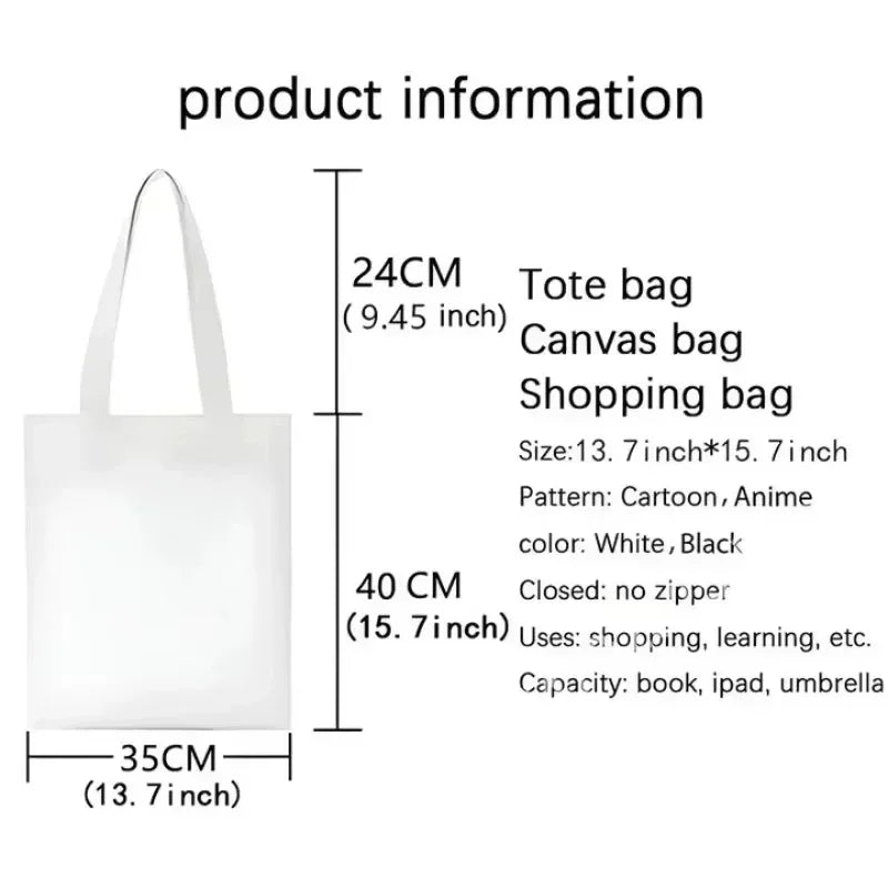 Showgirl Aesthetic Canvas Tote Bag – Y2K Harajuku Style Shopping Bag – Trendy Women’s Reusable Shoulder Bag