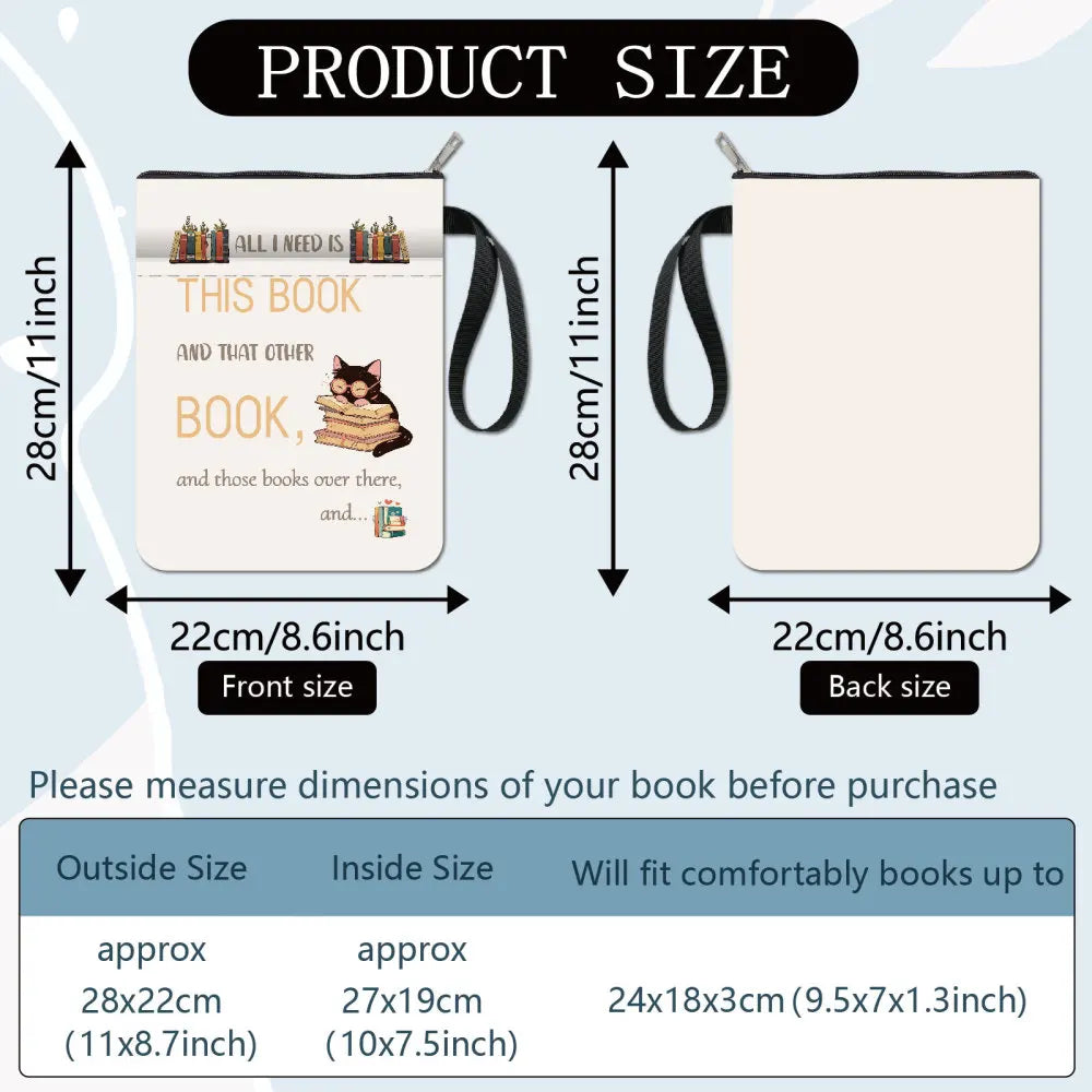 1 pc Sun Moon Star Book Sleeve with Zipper Galaxy Boho Book Protector Pouch for Paperback Black Space Waterproof Fabric - élise & madelyn