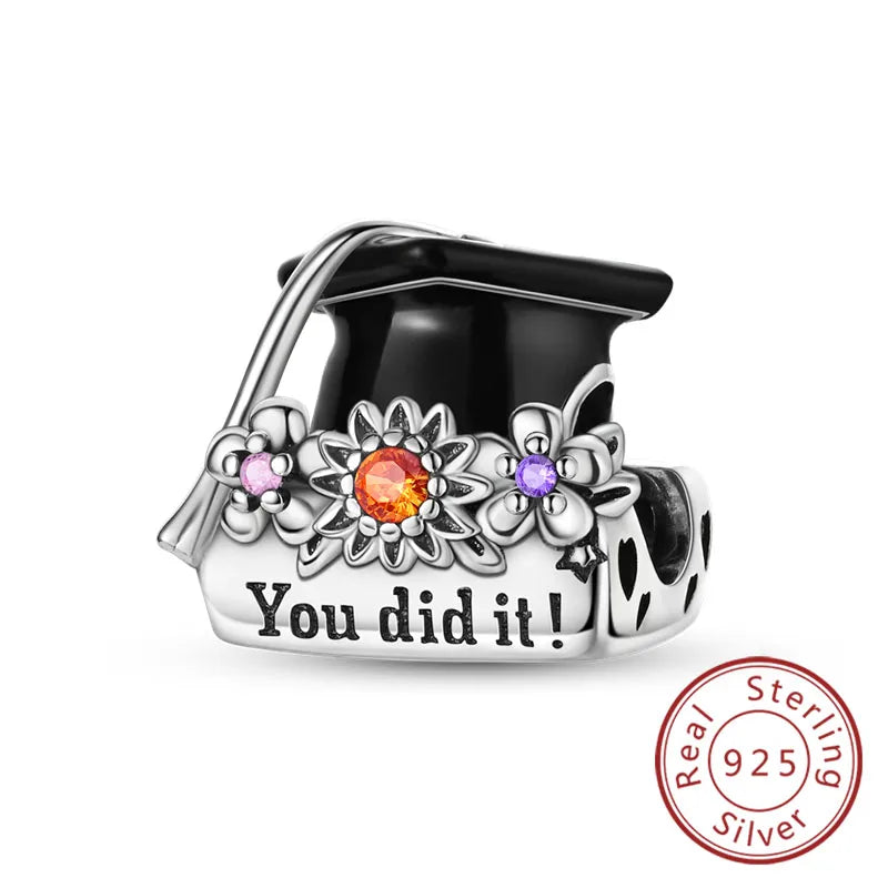 Fit Original 925 Sterling Silver Charms Beads Wine Glass Coffee Cup Charms Pendant For Women Bracelet Charms DIY Jewelry Gift - élise & madelyn