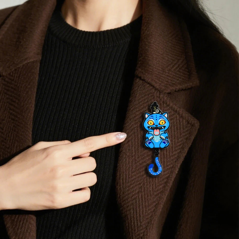 Blue Spirit Tiger Enamel Pin