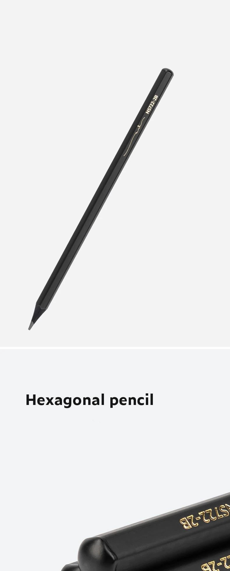 Black Wood Graphite Pencil Set HB 2B Black Lead Office Writing Pencil 10pcs Pack Gift Stationery - élise & madelyn