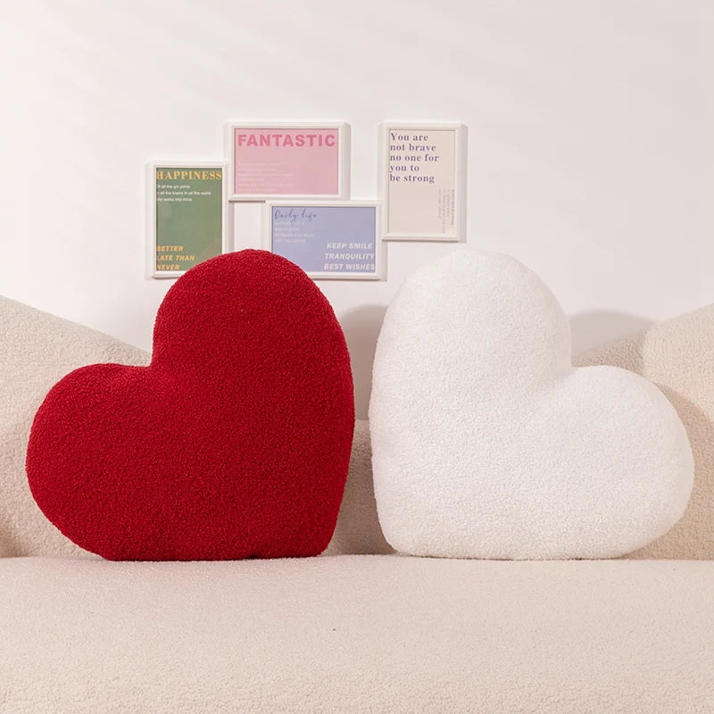 Red Love Heart Shape Throw Pillow Cushion Stuffed Plush Doll Kids Toy Lover Gift Sofa Car Home Decor Wedding Party Decoration - élise & madelyn