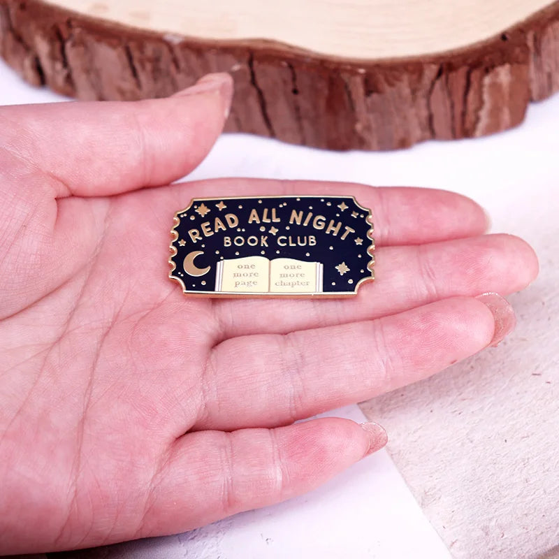 Read All Night Book Club Enamel Pin - élise & madelyn