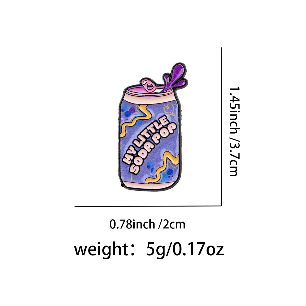 Cute Soda Girl Enamel Pin