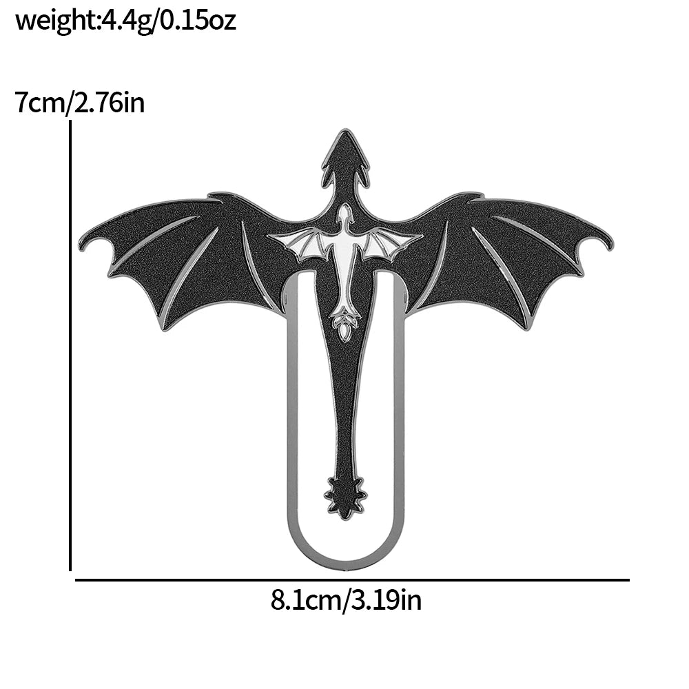 Creative Dragon Metal Bookmark Fantasy Animal Shaped Book Clip for Book Lovers Students Novelty Reading Accessory Stationery Gif - élise & madelyn