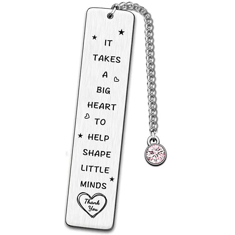 Stainless Steel Bookmark Graduation Season Gift Laser Engraving Thank You Teacher's Day Commemorative Gifts Christmas Metal - élise & madelyn