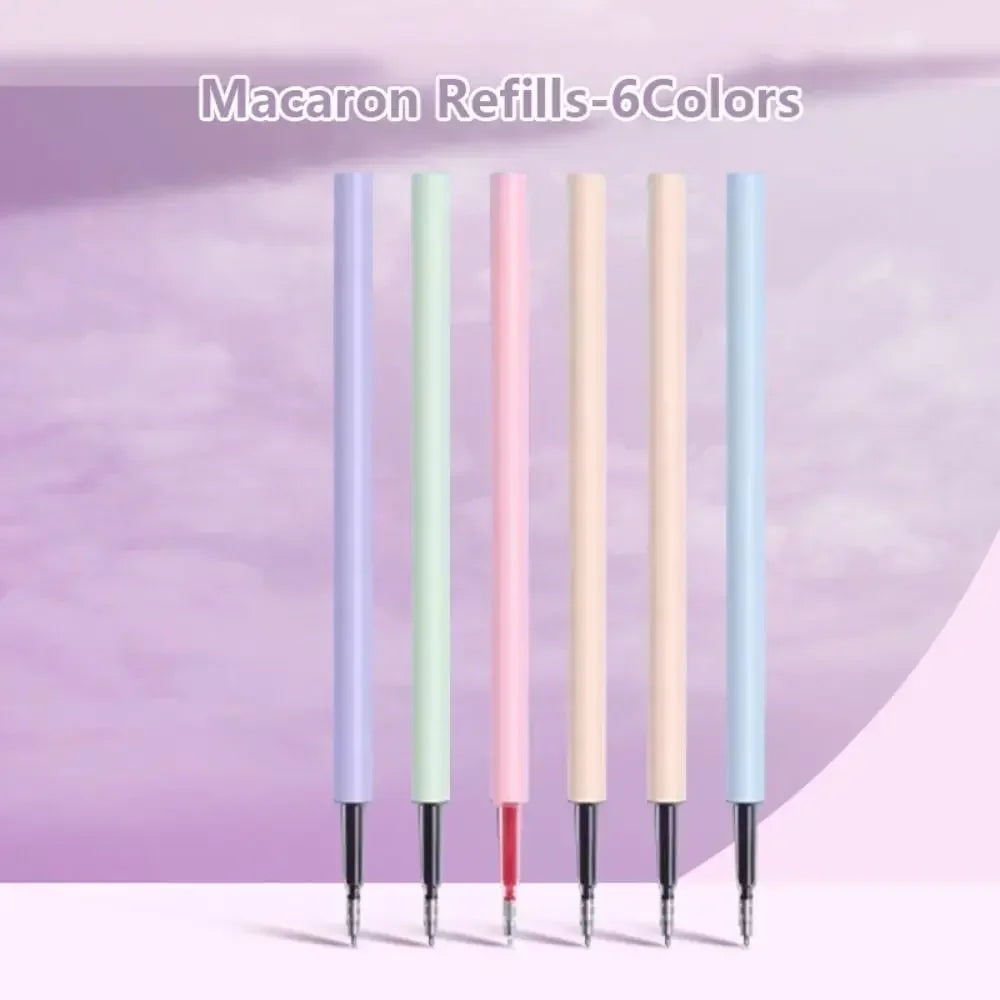 6Colors/Set Color Gel Pen 0.5mm ST Tip Ballpoint Pen Writing Tool Color Ink Signing Pen Students Gift Stationery School Supplies - élise & madelyn