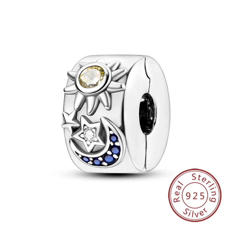 Fit Original Charms Beads 925 Sterling Silver Clip Charms Zircon Silicone Spacer Beads for Bracelet Women DIY Gift Party - élise & madelyn
