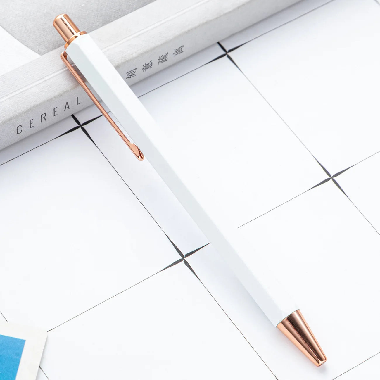 1 Piece Lytwtw's Creative Ballpoint Hexagon Metal press Pen Stationery School Office Supply - élise & madelyn