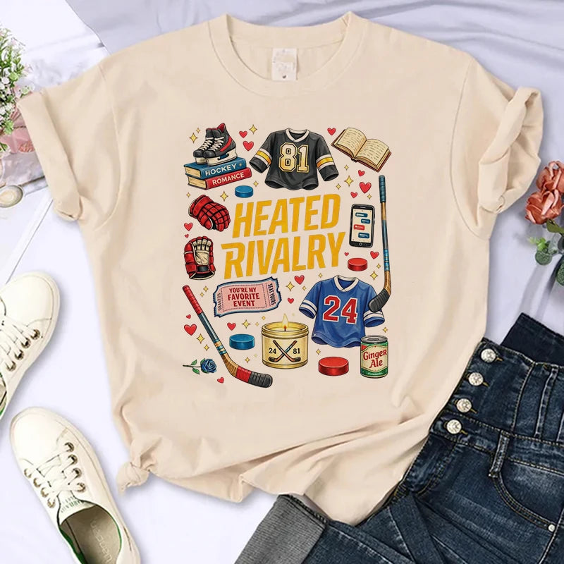 Heated Rivalry Graphic T-Shirt – Gothic Y2K Vintage Crew Neck Tee (Unisex)