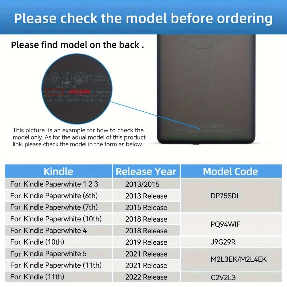 Clear Case for Kindle Paperwhite 6 5 4 3 2 1, for Kindle 11th/10th Generation, TPU Back Cover, Ultra Slim TPU Soft Cover - élise & madelyn
