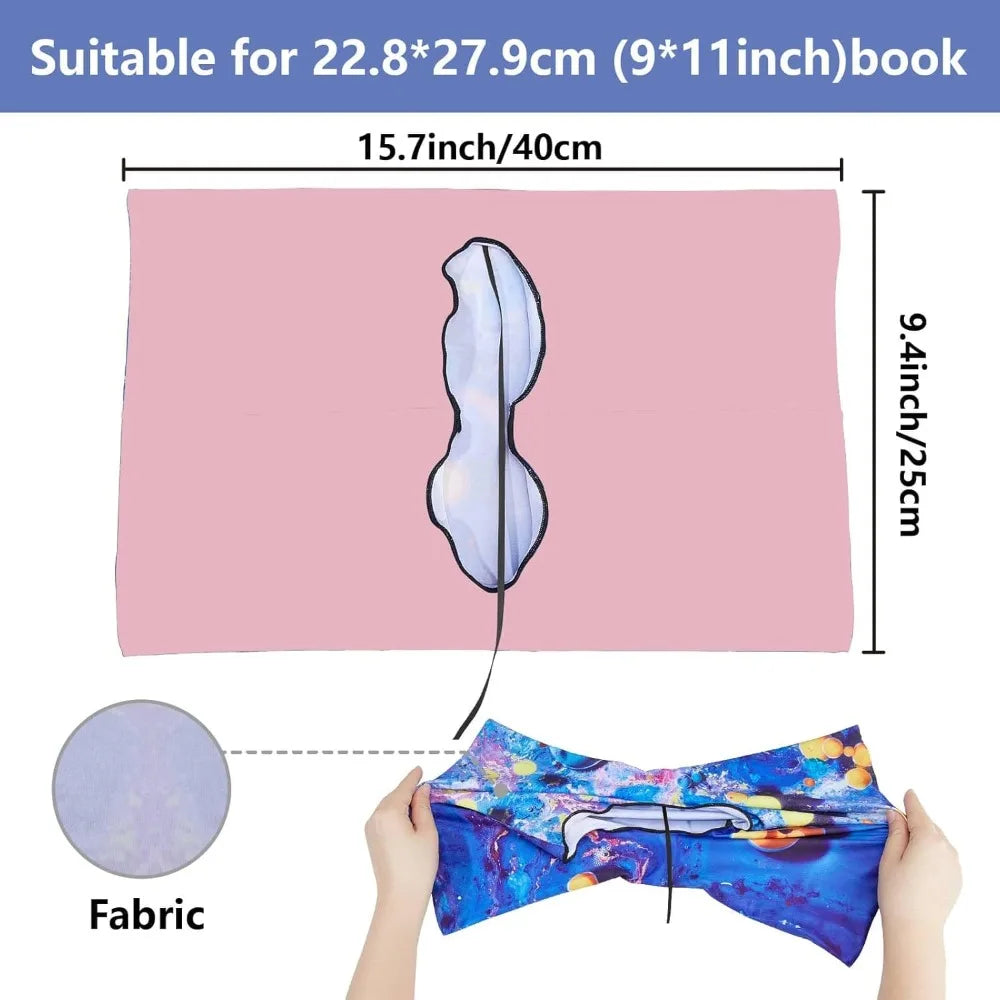 Cherry Blossom Stretchable Book Cover Flower Floral Pink Cover Washable Reusable Large Nylon Book Sleeve Book Protector Elastic - élise & madelyn