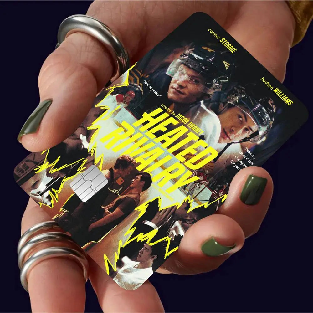 TV Series H-Heated Rivalry Anime 4pcs 1Set Funny Shell On Off Ultra Thin No Fade Sticker Skin Cover Film for Debit Credit Card