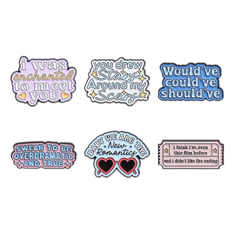 Pop Singer-Inspired Enamel Pin Sets – Aesthetic Enamel Brooches, Lyrics & Outfits | Cute Collectible Accessories for Bags, Jackets & Lanyards - élise & madelyn