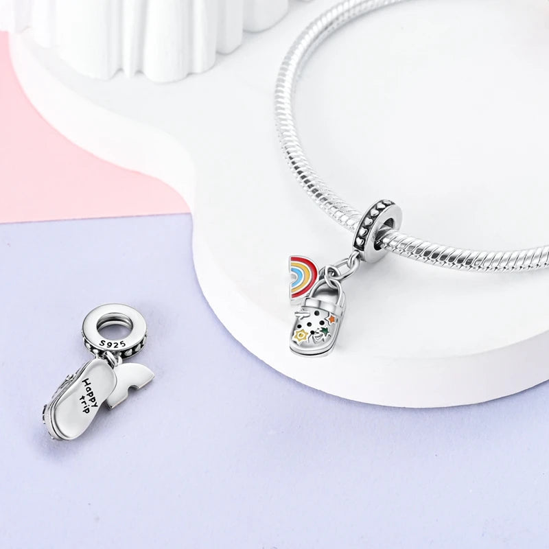 Fit Original 925 Sterling Silver Charms Beads Wine Glass Coffee Cup Charms Pendant For Women Bracelet Charms DIY Jewelry Gift - élise & madelyn