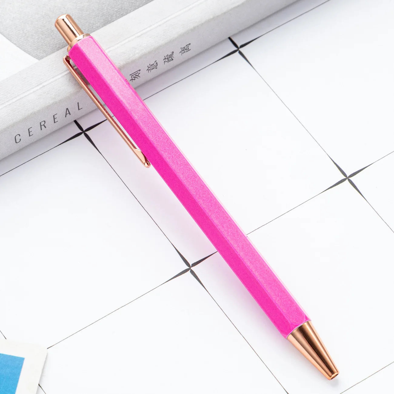 1 Piece Lytwtw's Creative Ballpoint Hexagon Metal press Pen Stationery School Office Supply - élise & madelyn