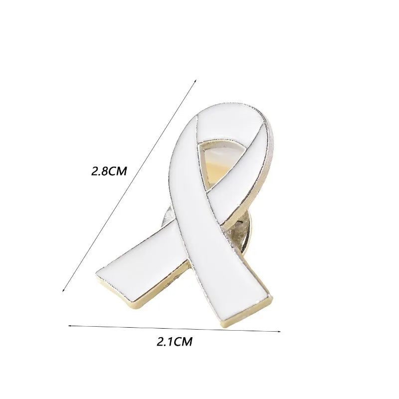 Red Awareness Ribbon Pins Love Care HIV AIDS Pink Ribbon Against Breast Cancer Lapel Badge Multi-coloured Dripping Oil Brooch