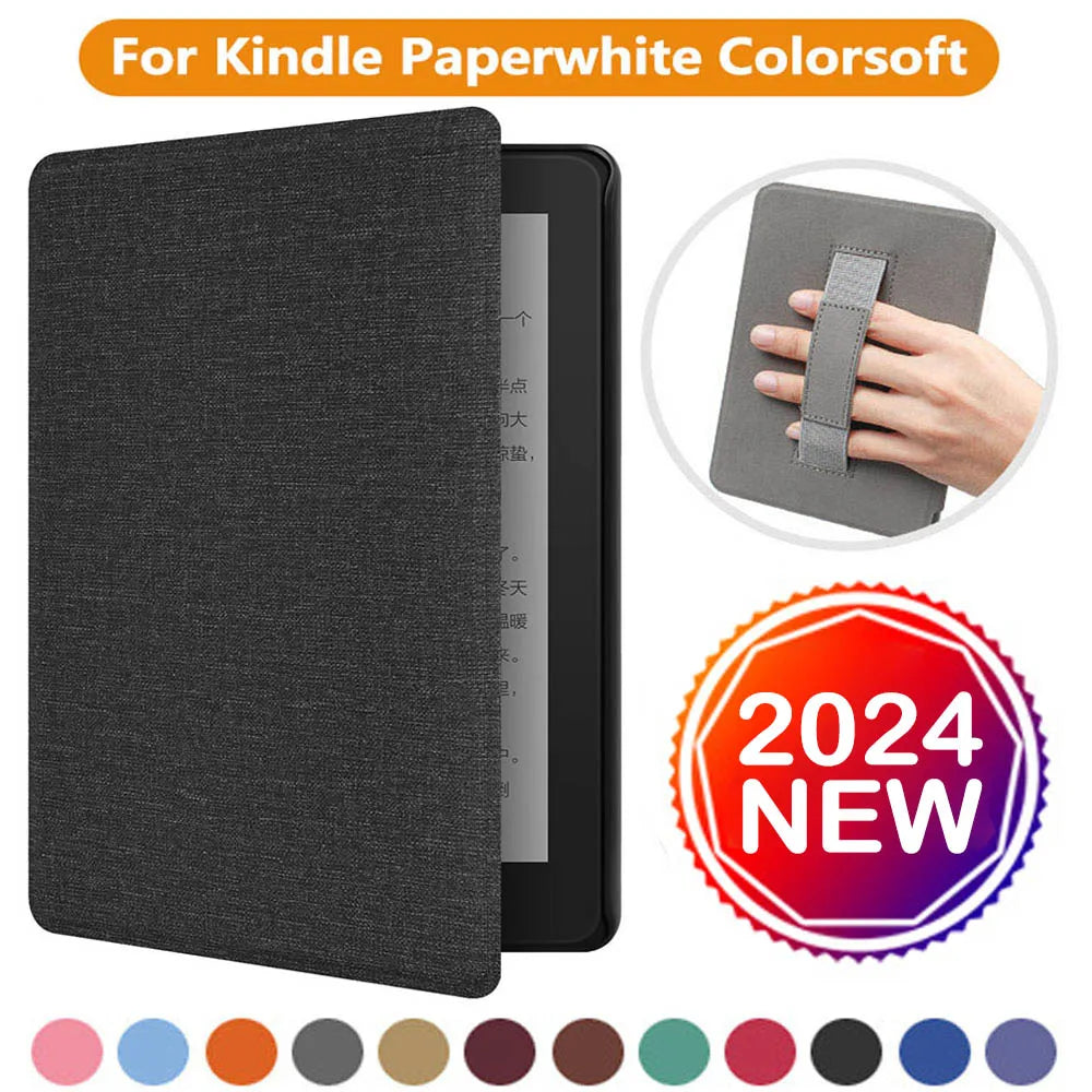 Handle Case For Kindle Paperwhite 2024 12th Generation Colorsoft 7 Inch Model No. SA569P SA568B Auto Wake/Sleep Shell Pouch 7” - élise & madelyn