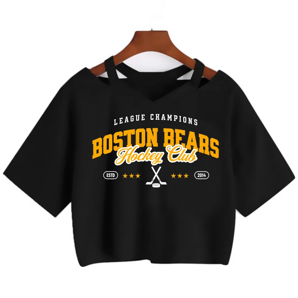 Heated Rivalry Cropped Graphic T-Shirt – Y2K Gothic Vintage Women’s Crop Top