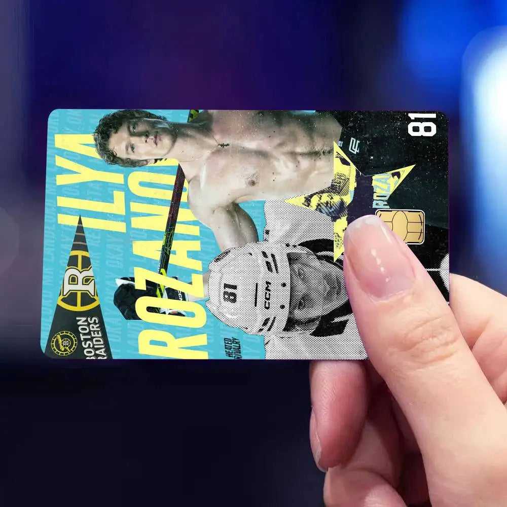 TV Series H-Heated Rivalry Anime 4pcs 1Set Funny Shell On Off Ultra Thin No Fade Sticker Skin Cover Film for Debit Credit Card