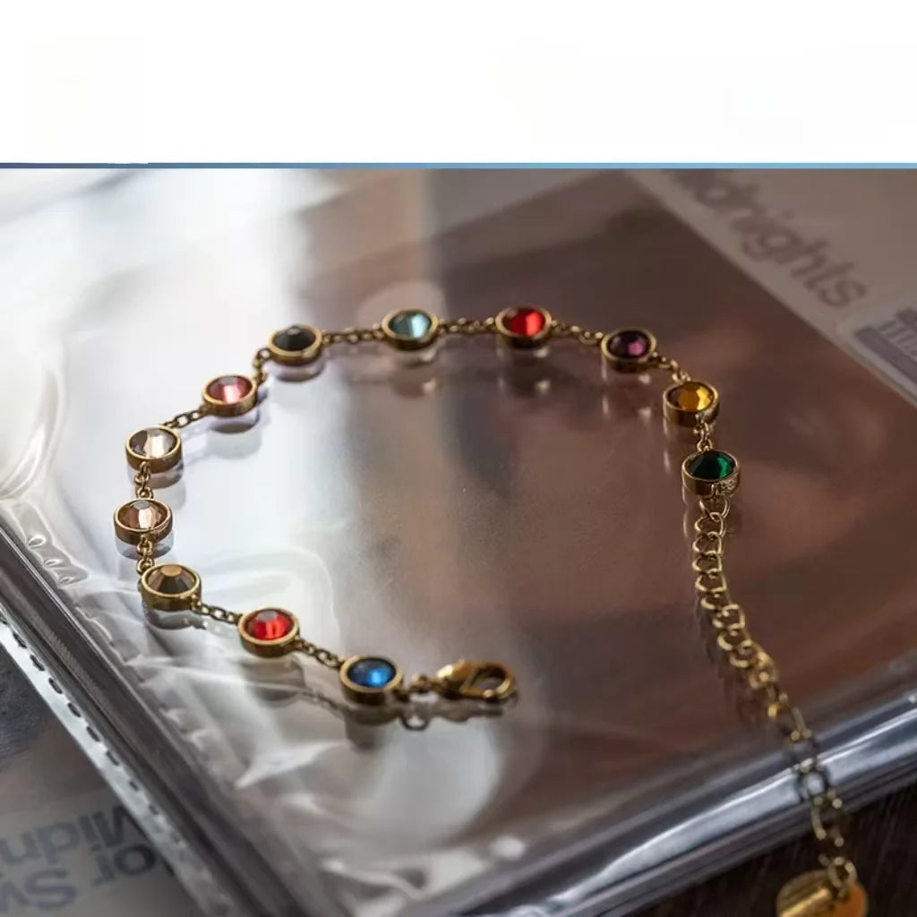 Bejeweled Friendship Bracelet | Colorful Crystal Charm Bracelet | Swiftie Jewelry Taylor Inspired Gift - élise & madelyn