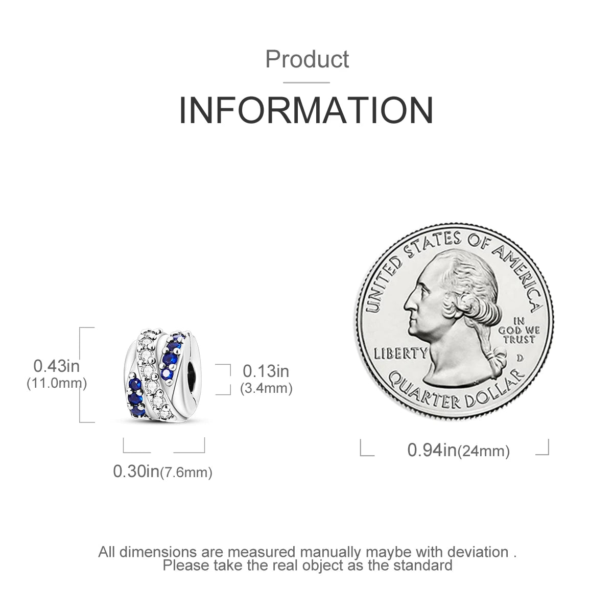 Charms Fit Original Beads 925 Sterling Silver Clip Charms Zircon Silicone Spacer Beads fit Bracelet Women DIY Gift - élise & madelyn