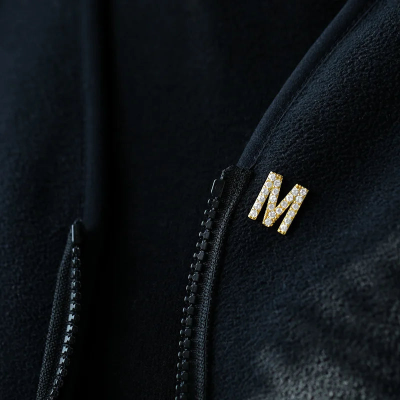 Crystal A-Z Letter Brooches for Women Initial Name Brooch Pins for Suit Shirt Collar Accessories New Rhinestone Brooch Jewelry