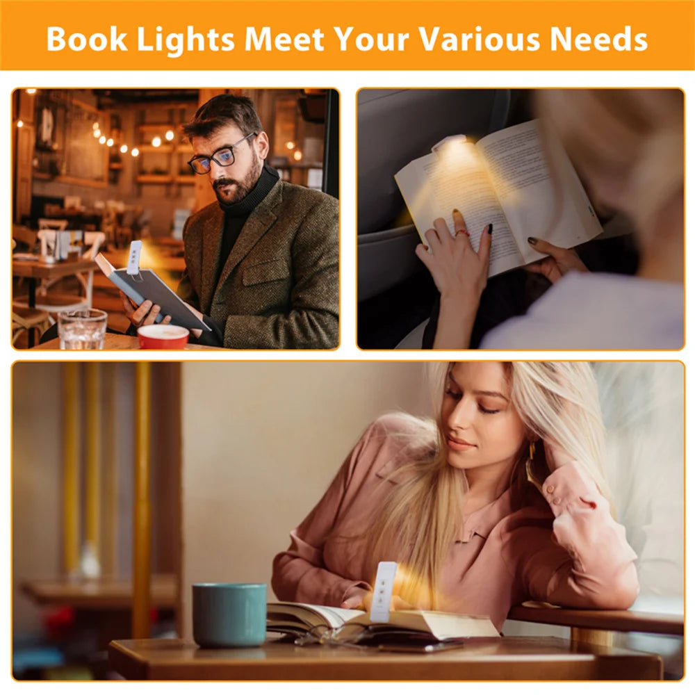Clip-on Bookmark Book Light With Timer USB Rechargeable Reading Light Mini Led Read Light Portable Bedside Desk Light Read Lamp - élise & madelyn