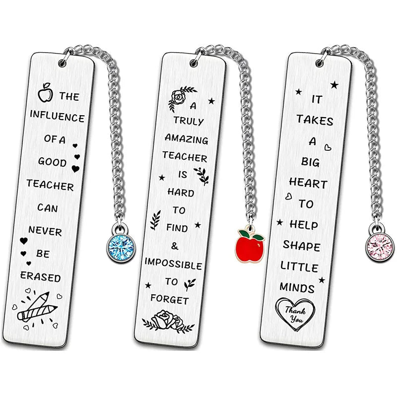 Stainless Steel Bookmark Graduation Season Gift Laser Engraving Thank You Teacher's Day Commemorative Gifts Christmas Metal - élise & madelyn