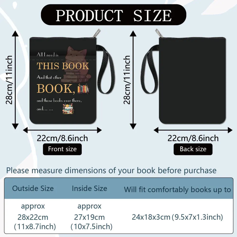 1 pc Sun Moon Star Book Sleeve with Zipper Galaxy Boho Book Protector Pouch for Paperback Black Space Waterproof Fabric - élise & madelyn