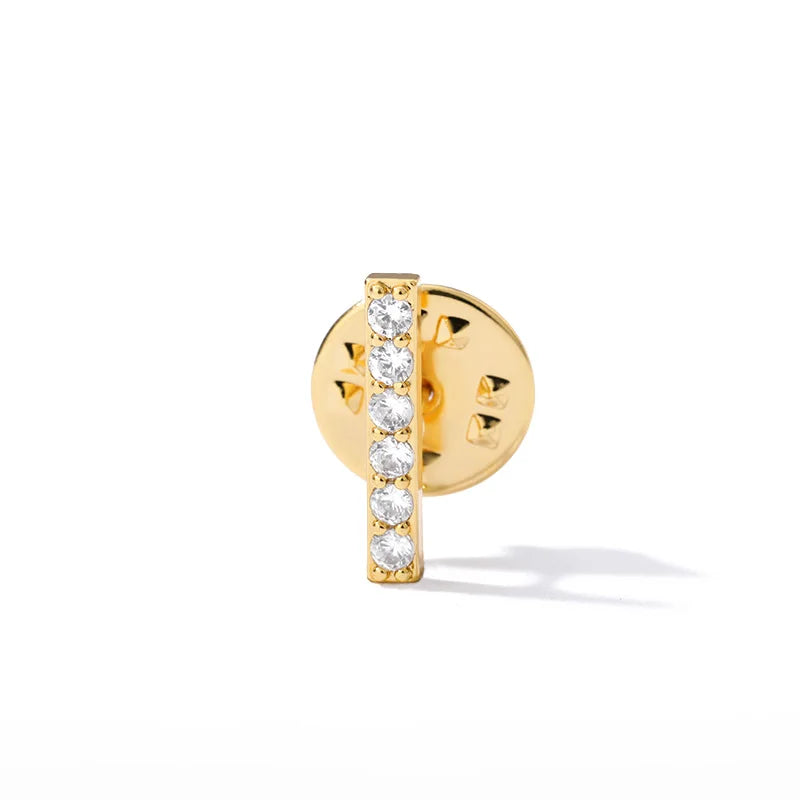 Crystal A-Z Letter Brooches for Women Initial Name Brooch Pins for Suit Shirt Collar Accessories New Rhinestone Brooch Jewelry
