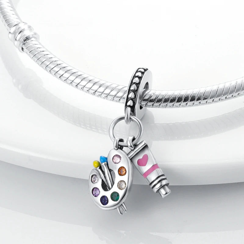 Fit Original 925 Sterling Silver Charms Beads Wine Glass Coffee Cup Charms Pendant For Women Bracelet Charms DIY Jewelry Gift - élise & madelyn