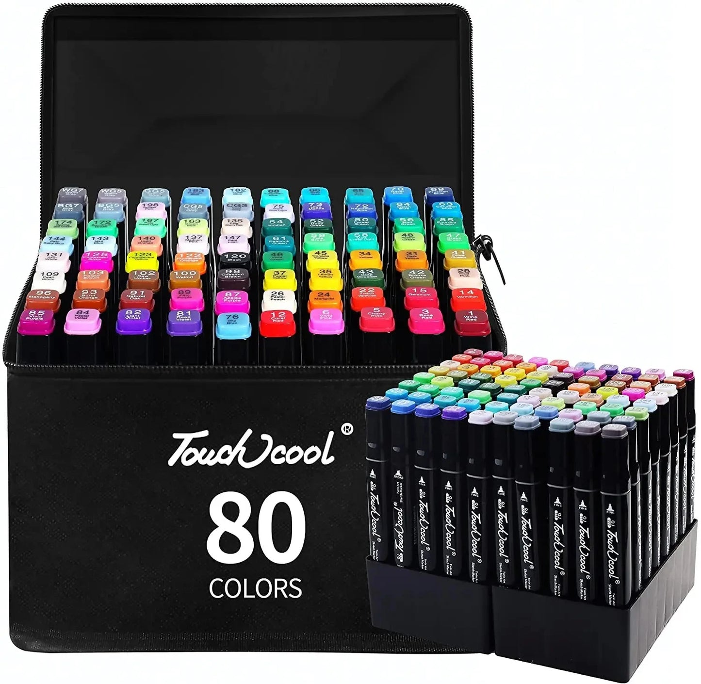 24-80 Colors Double Headed Oily Art Marker Pen Set for Draw Sketching Oily Tip Based Markers Graffiti Manga School Art Supplies - élise & madelyn