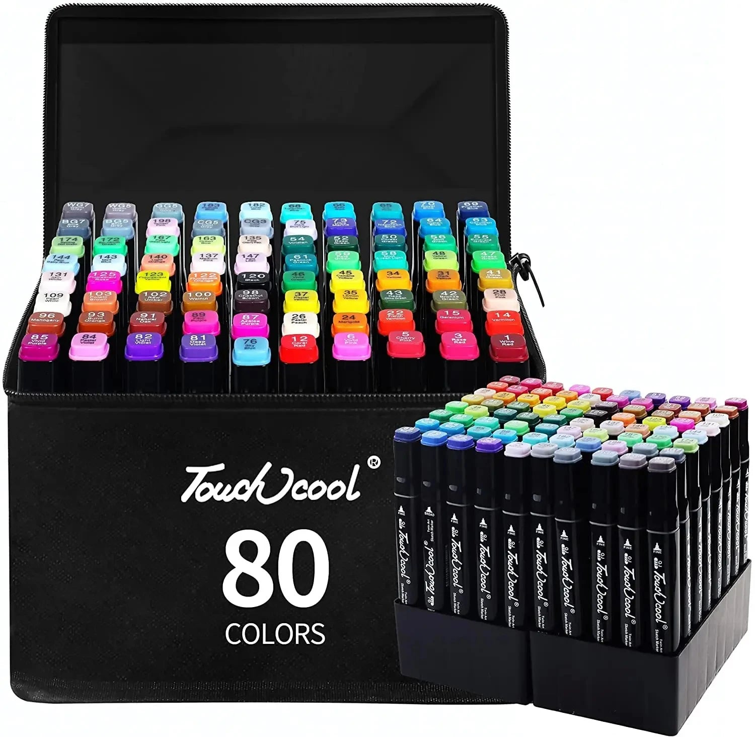 24-80 Colors Double Headed Oily Art Marker Pen Set for Draw Sketching Oily Tip Based Markers Graffiti Manga School Art Supplies - élise & madelyn