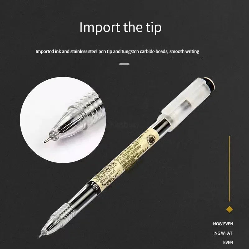 54Pcs/Set 0.35mm Gel Pens Office School Exam Sign Ballpoint Pen Blue Red Black Ink Replaceable Pen Refill Rods Kawaii Stationery - élise & madelyn