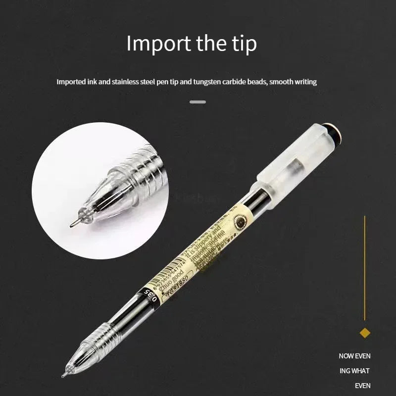 54Pcs/Set 0.35mm Gel Pens Office School Exam Sign Ballpoint Pen Blue Red Black Ink Replaceable Pen Refill Rods Kawaii Stationery - élise & madelyn
