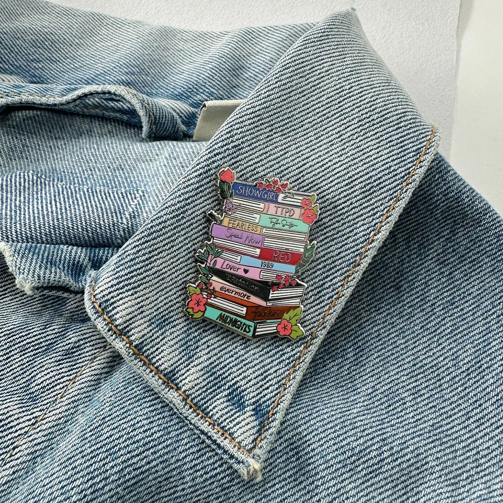 Era Tour Music Album Theme Brooches Floral and Book Pins Clothing Backpacks Accessories Fan and Music Lover Gifts