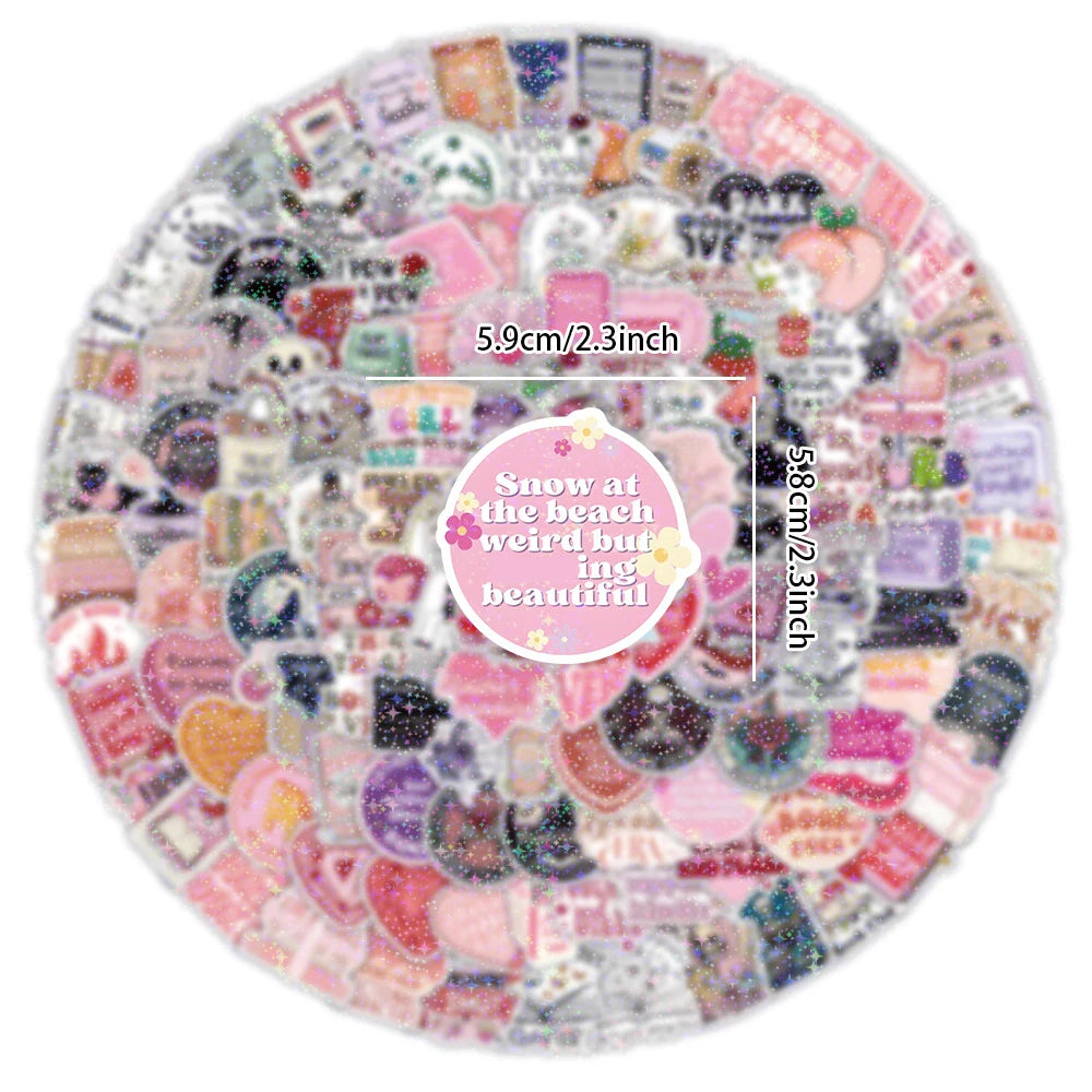 10/50/100/200pcs Smutty Dark Romance Bookish Stickers Romantic Reader Cartoon Decals Graffiti Stationery Phone PVC Sticker Pack - élise & madelyn