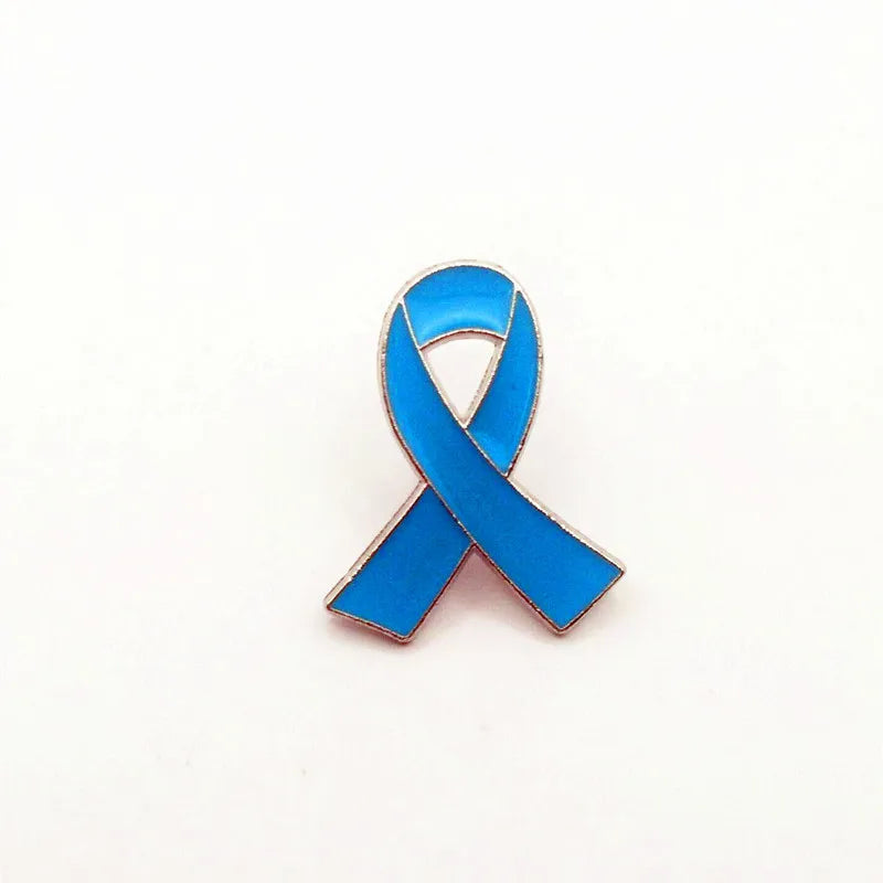 Awareness Ribbon Enamel Pin – Breast Cancer & Multi-Color Support Brooch (Pink, Purple, Blue & More)