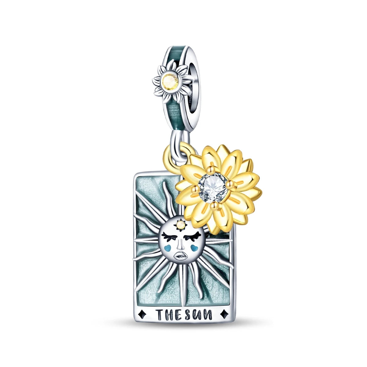 Silver 925 Original Charms Tarot Card Sun Love Fit Bracelet Making For Woman Jewelry - élise & madelyn