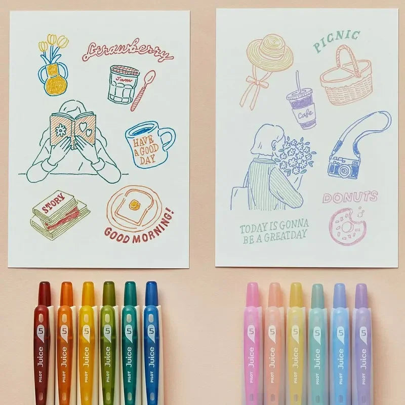 PILOT Juice Milky Pastel Limited Gel Pens,Multi-Colors 0.5mm Smooth Glide&Ergonomic Comfort For Drawing,Planner Japanese Quality