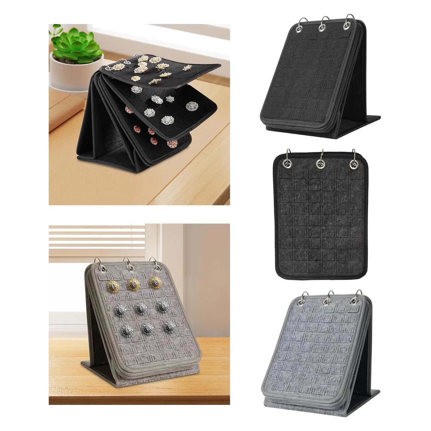 Pin Display Holder with 5 Pages Pins Collection Storage Calendar Stand