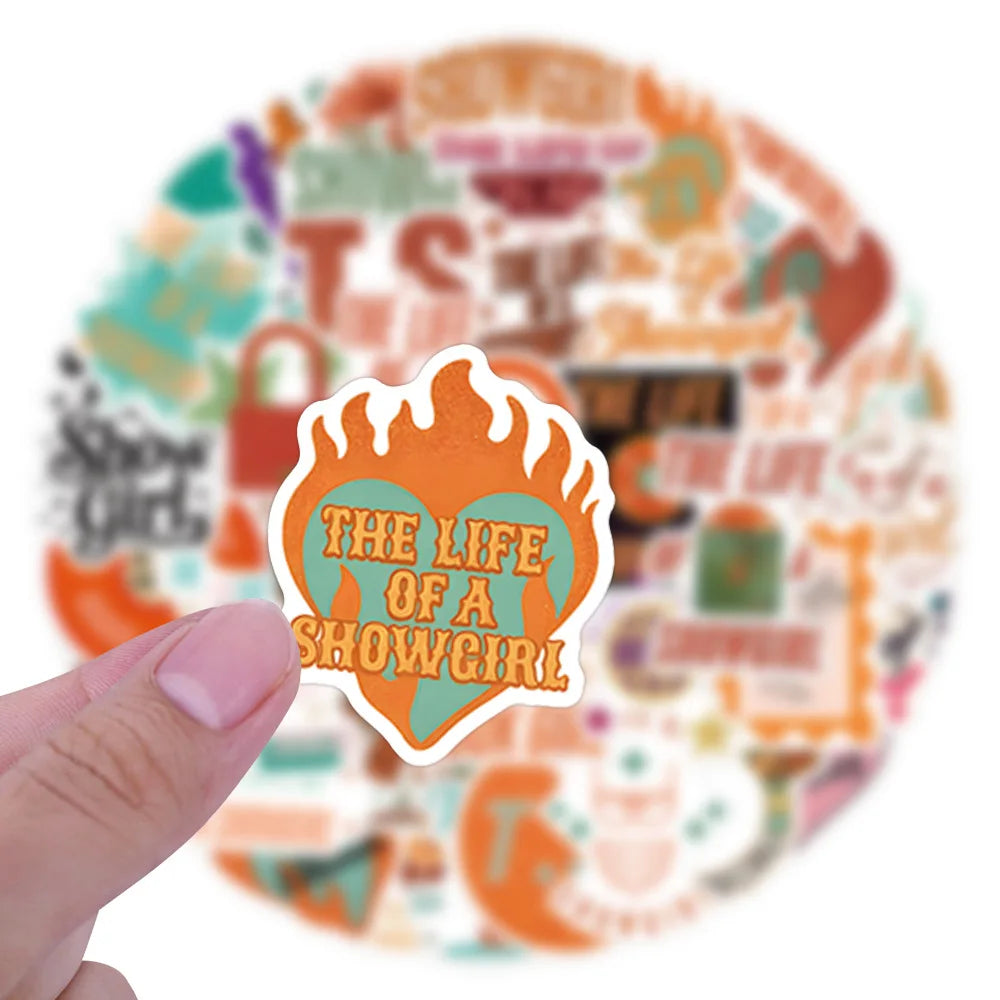 10/55Pcs The Life of A Showgir Stickers Famous Star Singer Decals for Laptop Suitcase Notebook Skateboard Waterproof Sticker - élise & madelyn