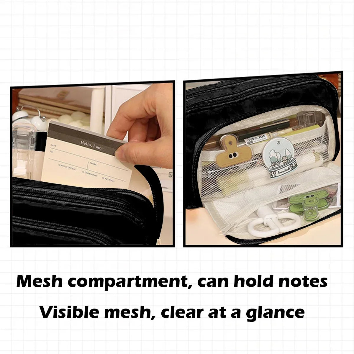 Cute Multi Layer Pencil Case Pouch, Large Capacity Pen Case Bag,Durable Stationery Storage Bag For Students, School&Office - élise & madelyn