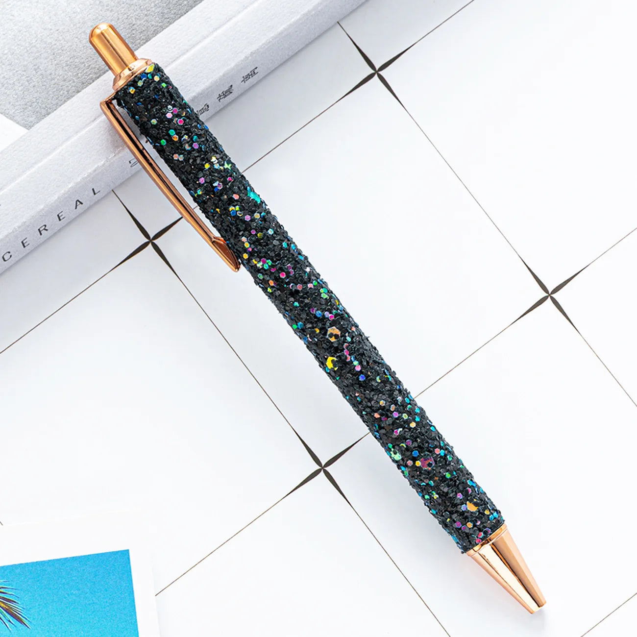 Lytwtw's Roller Ballpoint Pen Rhinestone Luxury Cute Wedding Rose Gold Metal Stationery School Office Supply Spinning - élise & madelyn