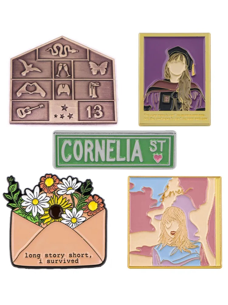 Famous Singer Album Badges Lapel Pins for Backpacks Metal Enamel Pin Brooches for Women Fashion Jewelry Accessories Gifts