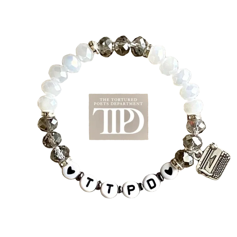 TTPD The Tortured Poets Department Friendship Bracelet TTPD Bracelet Taylor Inspired Typewriter Charm Taylor Jewelry Taylor Merch TTPD Gifts - élise & madelyn