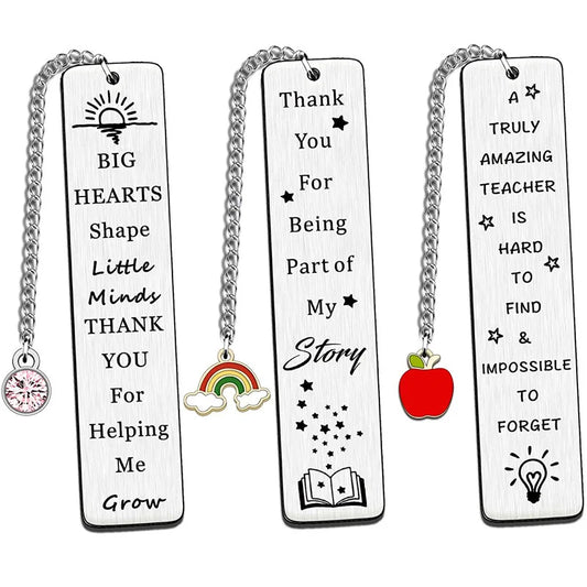 Stainless Steel Bookmark Graduation Season Gift Laser Engraving Thank You Teacher's Day Commemorative Gifts Christmas Metal - élise & madelyn