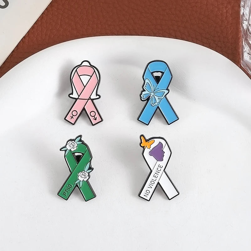 Awareness Ribbon Enamel Pin Collection
