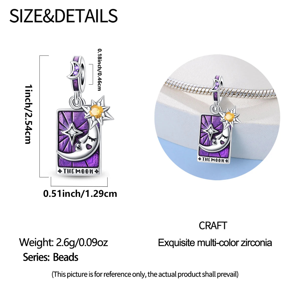 Silver 925 Original Charms Tarot Card Sun Love Fit Bracelet Making For Woman Jewelry - élise & madelyn